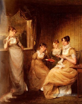  William Tableaux - Mesdames de la famille de M. William Mason de Colchester romantique femmes John Constable